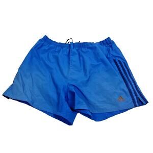 VTG Adidas 3 Stripe Swim Shorts Men’s XL Blue Lined Drawstring Trunks Indonesia